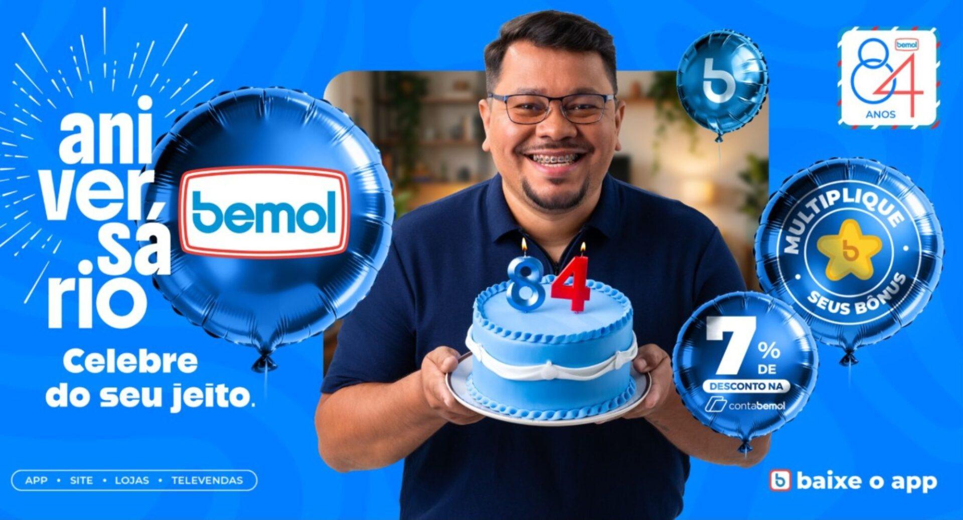 Bemol celebra 84 anos de história com campanha que une gamificação, ofertas e omnicanalidade