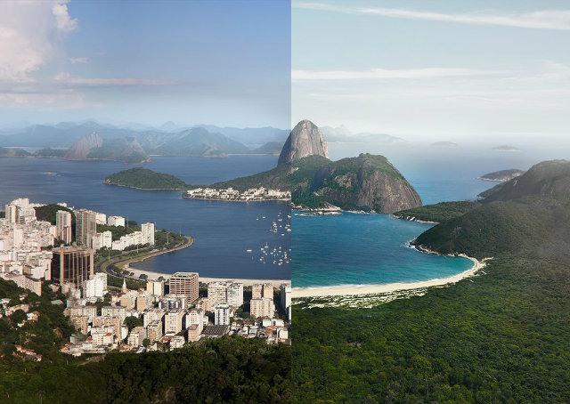 Como seria o Rio de Janeiro sem prédios?