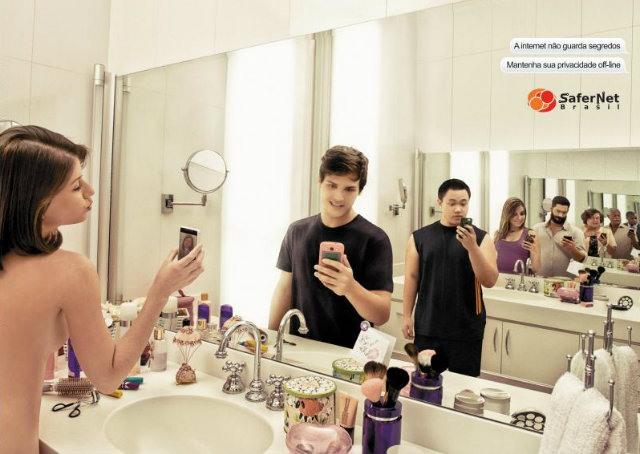 Campanha adverte sobre as proporções que uma foto pode ganhar na internet