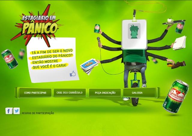 Guaraná Antarctica seleciona estágiário de Propaganda e Marketing para o Pânico na TV