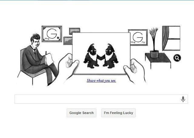 Google traz Hermann Rorschach no doodle acompanhado de teste virtual