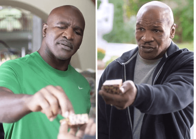 Mike Tyson devolve orelha e abraça Evander Holyfield em comercial