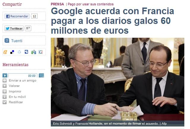 Google vai pagar 60 milhões de euros a jornais franceses para reproduzir conteúdos