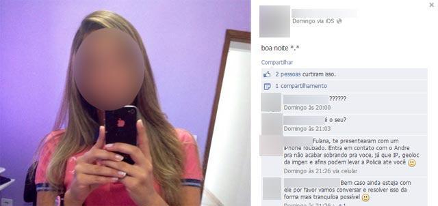 Garota faz foto com iPhone roubado e posta no Facebook do dono por engano