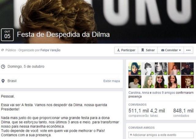 Internautas organizam “festas de despedida” para políticos no Facebook