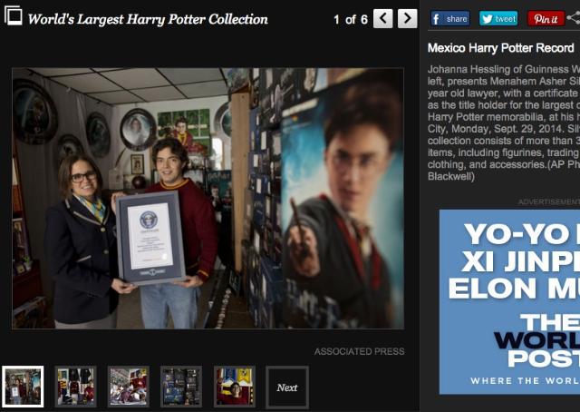 Mexicano tem a maior coleção de Harry Potter do mundo