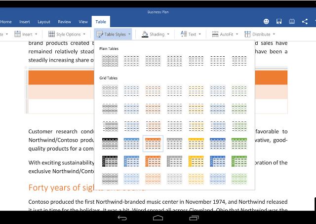 Microsoft libera versão de teste do Office para tablets Android
