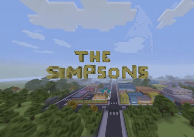 Fã recria abertura de “Os Simpsons” no Minecraft