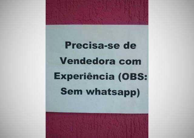 Empresário mineiro procura profissional que não utilize WhatsApp