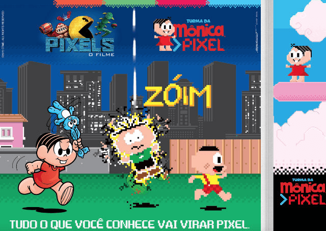 Turma da Mônica se transforma em pixel em parceria com a Sony Pictures