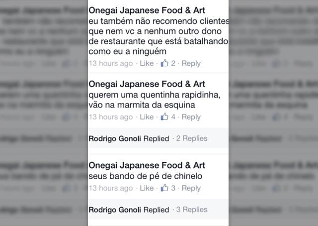 Restaurante xinga cliente após reclamação nas redes sociais