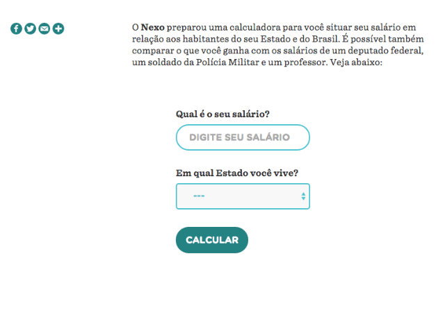 Site compara sua renda mensal com a realidade brasileira