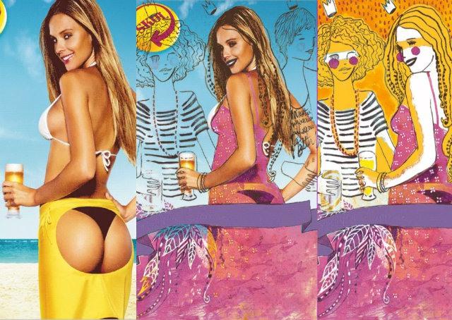 Skol convida ilustradoras para recriar pôsteres antigos