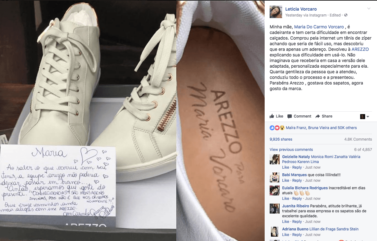 A resposta que esta cliente não esperava receber da Arezzo