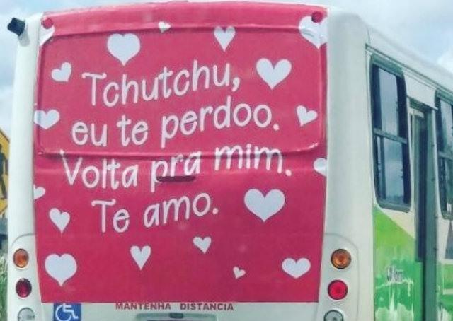 'Tchutchu' nos ônibus era campanha publicitária de empresa de mídia