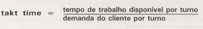 Cálculo do Takt Time e Avaliações