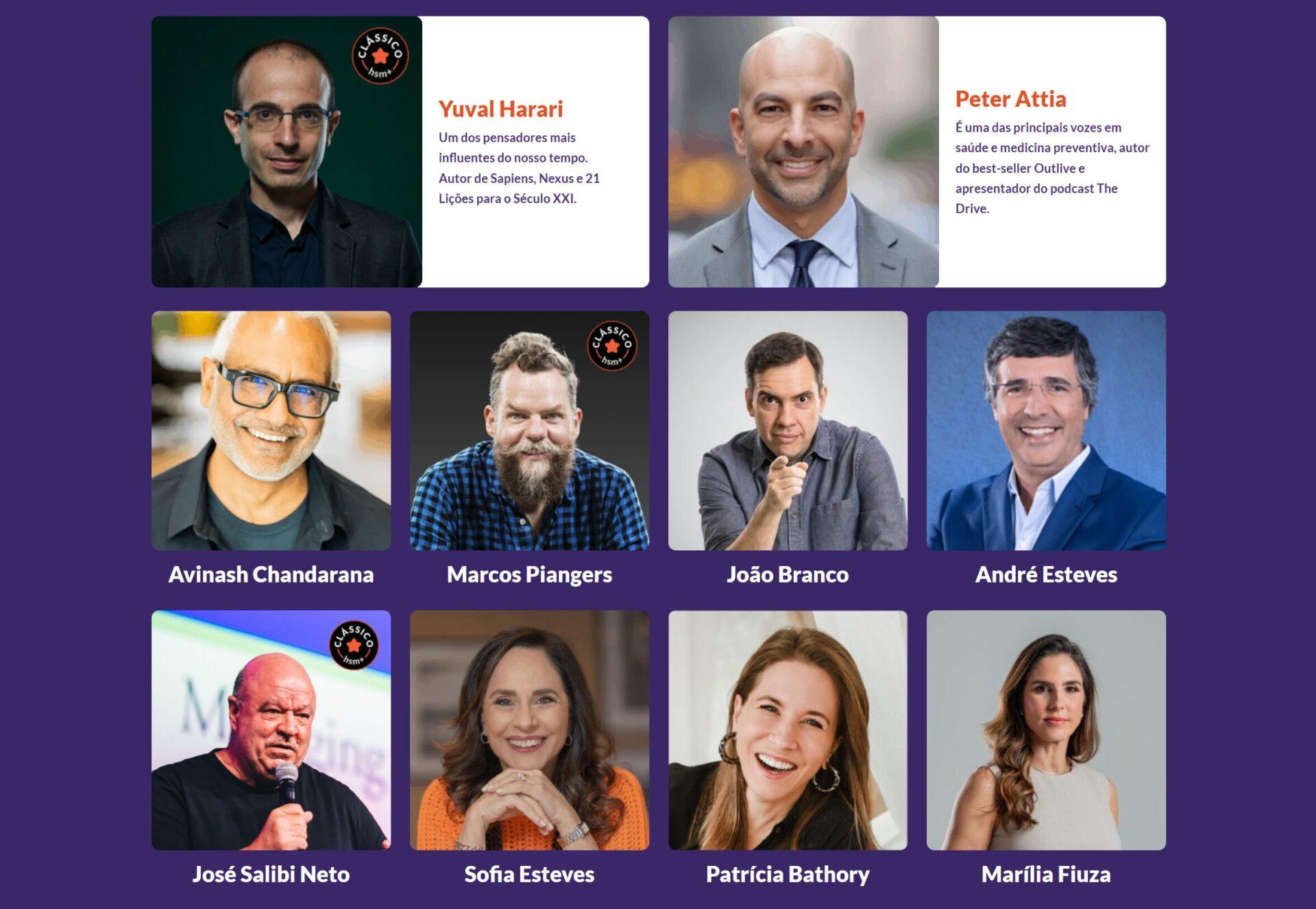 Yuval Noah Harari e Peter Attia estão entre os nomes confirmados na 25º edição do hsm+